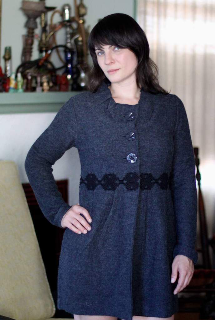 Fall grey light wool coat